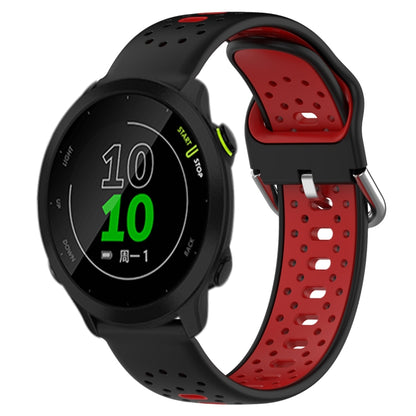 สายนาฬิกาซิลิโคนสองสีระบายอากาศ 20 มม, For Garmin Forerunner 158, For Garmin Forerunner 55, For Garmin Venu