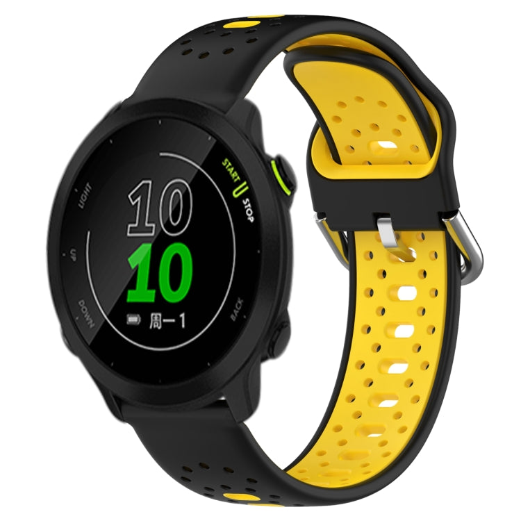 สายนาฬิกาซิลิโคนสองสีระบายอากาศ 20 มม, For Garmin Forerunner 158, For Garmin Forerunner 55, For Garmin Venu