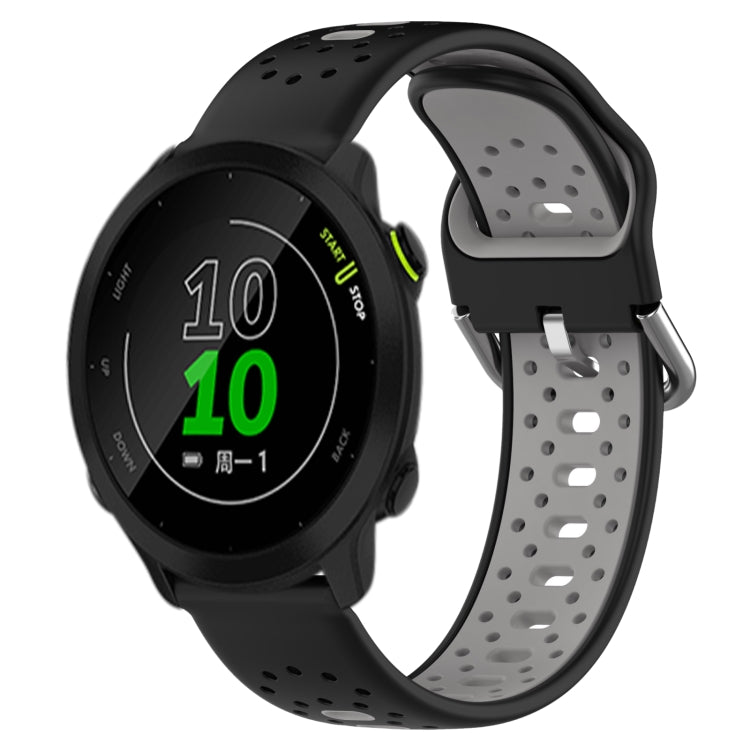 สายนาฬิกาซิลิโคนสองสีระบายอากาศ 20 มม, For Garmin Forerunner 158, For Garmin Forerunner 55, For Garmin Venu