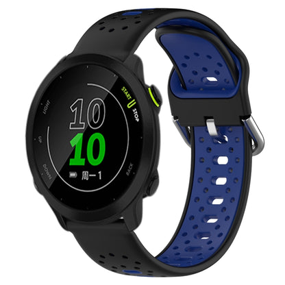 สายนาฬิกาซิลิโคนสองสีระบายอากาศ 20 มม, For Garmin Forerunner 158, For Garmin Forerunner 55, For Garmin Venu