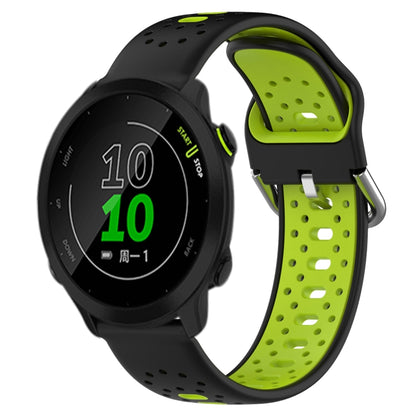 สายนาฬิกาซิลิโคนสองสีระบายอากาศ 20 มม, For Garmin Forerunner 158, For Garmin Forerunner 55, For Garmin Venu