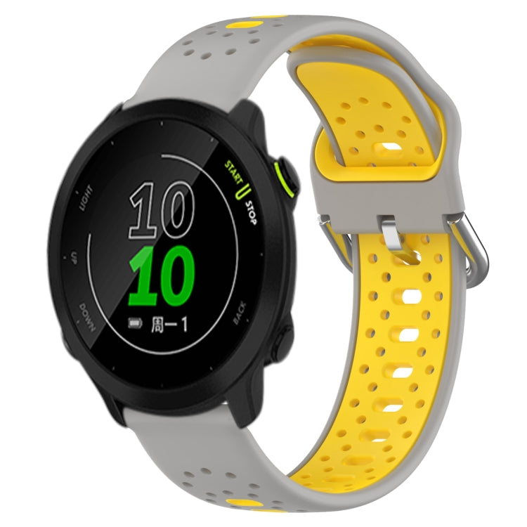 สายนาฬิกาซิลิโคนสองสีระบายอากาศ 20 มม, For Garmin Forerunner 158, For Garmin Forerunner 55, For Garmin Venu