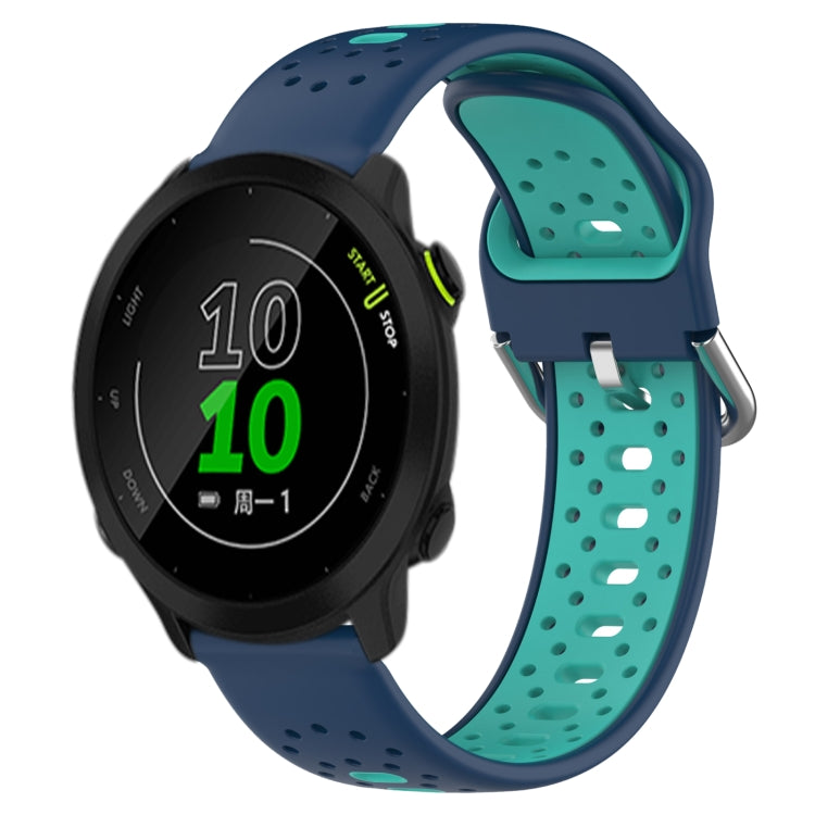สายนาฬิกาซิลิโคนสองสีระบายอากาศ 20 มม, For Garmin Forerunner 158, For Garmin Forerunner 55, For Garmin Venu