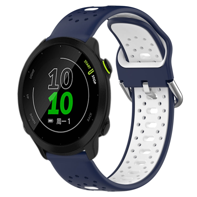 สายนาฬิกาซิลิโคนสองสีระบายอากาศ 20 มม, For Garmin Forerunner 158, For Garmin Forerunner 55, For Garmin Venu