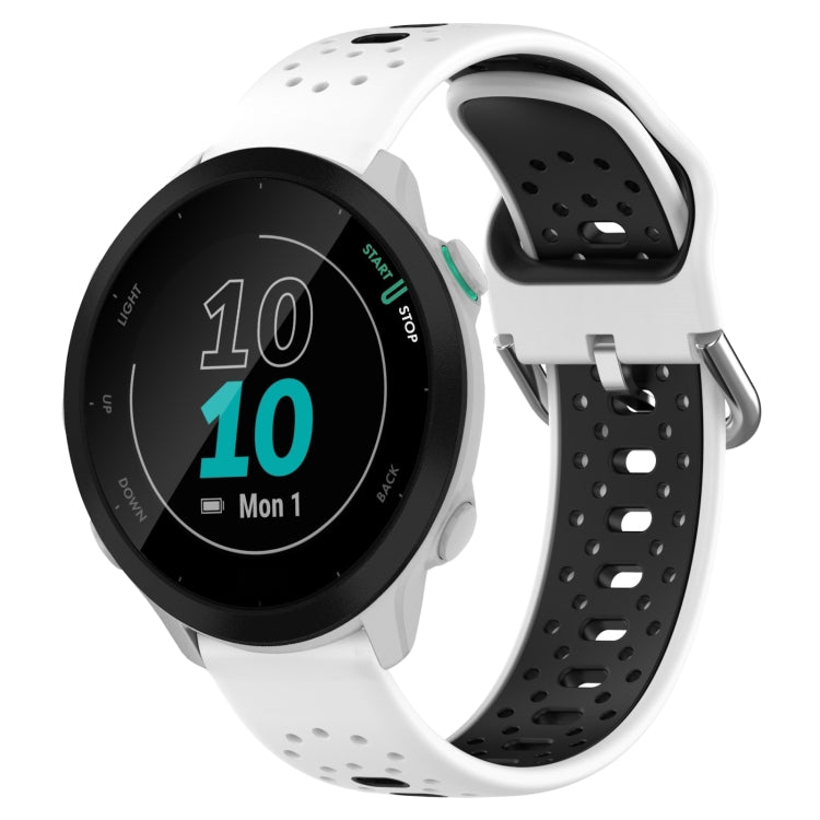 สายนาฬิกาซิลิโคนสองสีระบายอากาศ 20 มม, For Garmin Forerunner 158, For Garmin Forerunner 55, For Garmin Venu