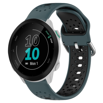 สายนาฬิกาซิลิโคนสองสีระบายอากาศ 20 มม, For Garmin Forerunner 158, For Garmin Forerunner 55, For Garmin Venu