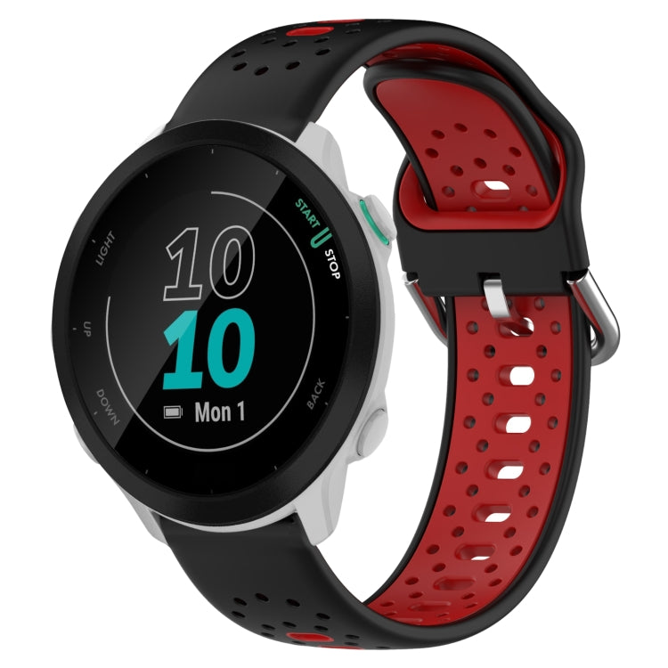 สายนาฬิกาซิลิโคนสองสีระบายอากาศ 20 มม, For Garmin Forerunner 158, For Garmin Forerunner 55, For Garmin Venu