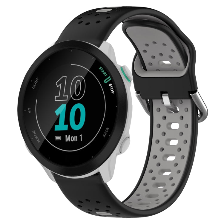 สายนาฬิกาซิลิโคนสองสีระบายอากาศ 20 มม, For Garmin Forerunner 158, For Garmin Forerunner 55, For Garmin Venu