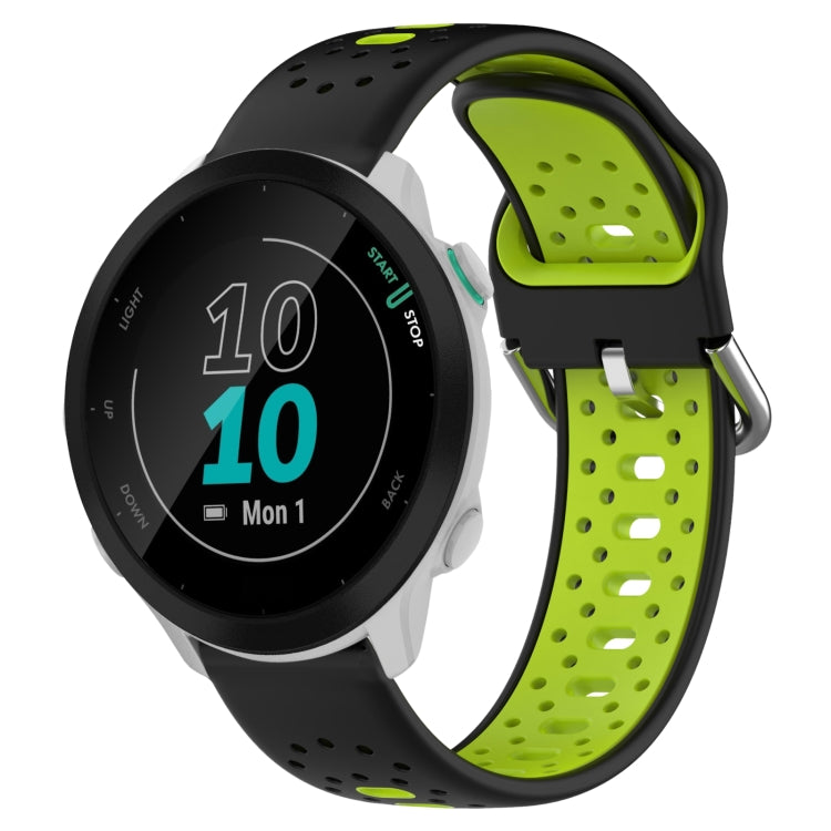 สายนาฬิกาซิลิโคนสองสีระบายอากาศ 20 มม, For Garmin Forerunner 158, For Garmin Forerunner 55, For Garmin Venu