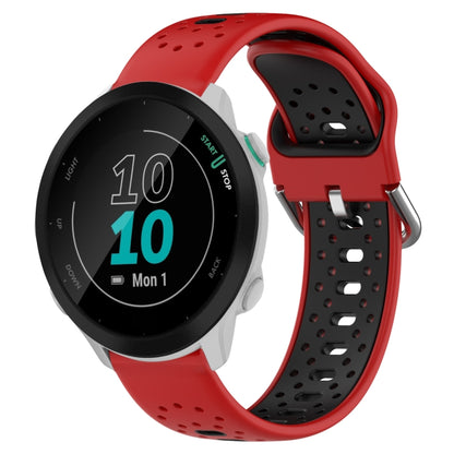 สายนาฬิกาซิลิโคนสองสีระบายอากาศ 20 มม, For Garmin Forerunner 158, For Garmin Forerunner 55, For Garmin Venu