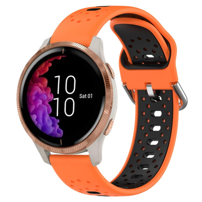 สายนาฬิกาซิลิโคนสองสีระบายอากาศ 20 มม, For Garmin Forerunner 158, For Garmin Forerunner 55, For Garmin Venu