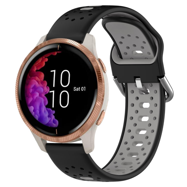 สายนาฬิกาซิลิโคนสองสีระบายอากาศ 20 มม, For Garmin Forerunner 158, For Garmin Forerunner 55, For Garmin Venu