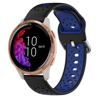 สายนาฬิกาซิลิโคนสองสีระบายอากาศ 20 มม, For Garmin Forerunner 158, For Garmin Forerunner 55, For Garmin Venu