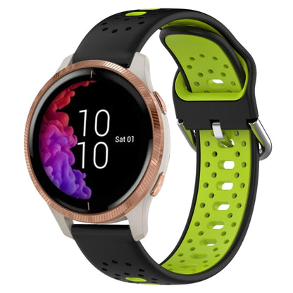 สายนาฬิกาซิลิโคนสองสีระบายอากาศ 20 มม, For Garmin Forerunner 158, For Garmin Forerunner 55, For Garmin Venu