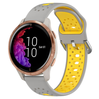 สายนาฬิกาซิลิโคนสองสีระบายอากาศ 20 มม, For Garmin Forerunner 158, For Garmin Forerunner 55, For Garmin Venu