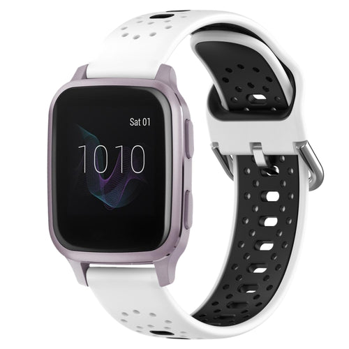 สายนาฬิกาซิลิโคนสองสีระบายอากาศ 20 มม, For Garmin Venu SQ, For Garmin VivoMove Style, For Garmin VivoMove Luxe