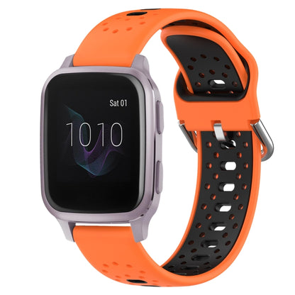 สายนาฬิกาซิลิโคนสองสีระบายอากาศ 20 มม, For Garmin Venu SQ, For Garmin VivoMove Style, For Garmin VivoMove Luxe