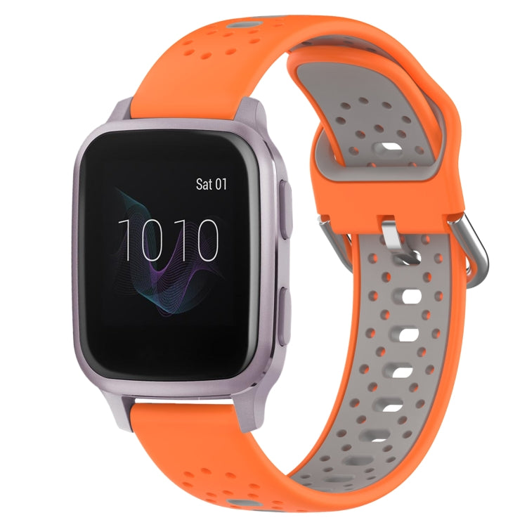 สายนาฬิกาซิลิโคนสองสีระบายอากาศ 20 มม, For Garmin Venu SQ, For Garmin VivoMove Style, For Garmin VivoMove Luxe