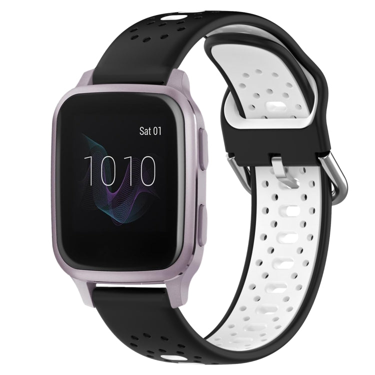 สายนาฬิกาซิลิโคนสองสีระบายอากาศ 20 มม, For Garmin Venu SQ, For Garmin VivoMove Style, For Garmin VivoMove Luxe