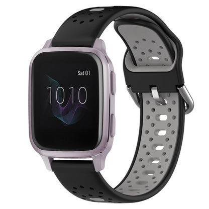 สายนาฬิกาซิลิโคนสองสีระบายอากาศ 20 มม, For Garmin Venu SQ, For Garmin VivoMove Style, For Garmin VivoMove Luxe