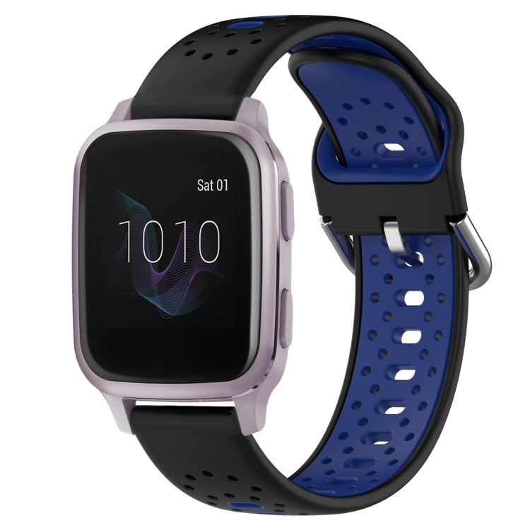 สายนาฬิกาซิลิโคนสองสีระบายอากาศ 20 มม, For Garmin Venu SQ, For Garmin VivoMove Style, For Garmin VivoMove Luxe