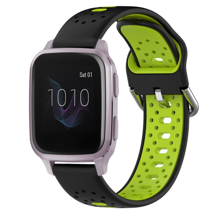 สายนาฬิกาซิลิโคนสองสีระบายอากาศ 20 มม, For Garmin Venu SQ, For Garmin VivoMove Style, For Garmin VivoMove Luxe