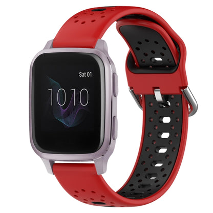สายนาฬิกาซิลิโคนสองสีระบายอากาศ 20 มม, For Garmin Venu SQ, For Garmin VivoMove Style, For Garmin VivoMove Luxe