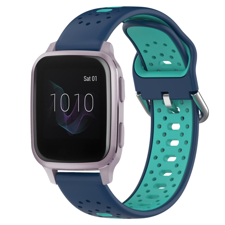 สายนาฬิกาซิลิโคนสองสีระบายอากาศ 20 มม, For Garmin Venu SQ, For Garmin VivoMove Style, For Garmin VivoMove Luxe