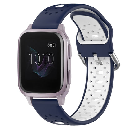 สายนาฬิกาซิลิโคนสองสีระบายอากาศ 20 มม, For Garmin Venu SQ, For Garmin VivoMove Style, For Garmin VivoMove Luxe