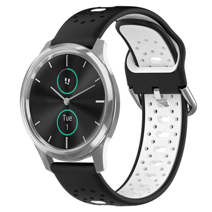 สายนาฬิกาซิลิโคนสองสีระบายอากาศ 20 มม, For Garmin Venu SQ, For Garmin VivoMove Style, For Garmin VivoMove Luxe