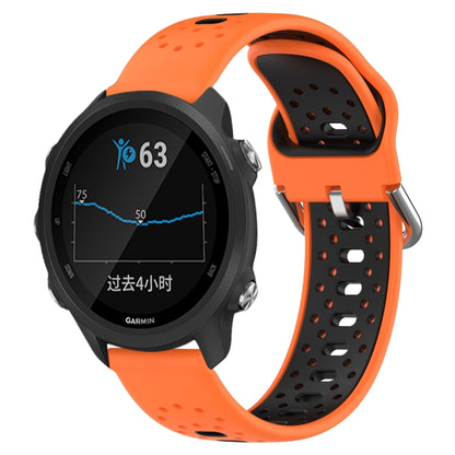 สายนาฬิกาซิลิโคนสองสีระบายอากาศ 20 มม, For Garmin Forerunner 245, For Garmin Forerunner 245 Music, For Garmin Forerunner 645