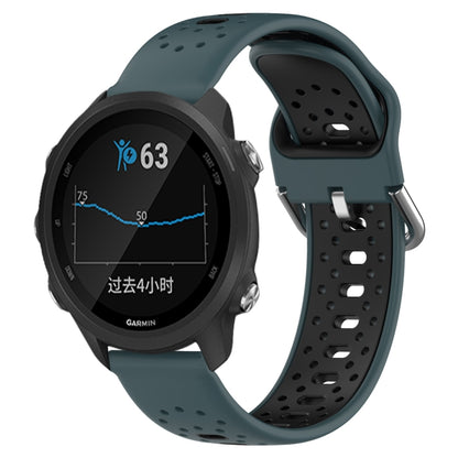 สายนาฬิกาซิลิโคนสองสีระบายอากาศ 20 มม, For Garmin Forerunner 245, For Garmin Forerunner 245 Music, For Garmin Forerunner 645