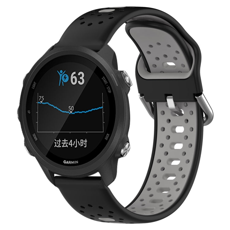 สายนาฬิกาซิลิโคนสองสีระบายอากาศ 20 มม, For Garmin Forerunner 245, For Garmin Forerunner 245 Music, For Garmin Forerunner 645