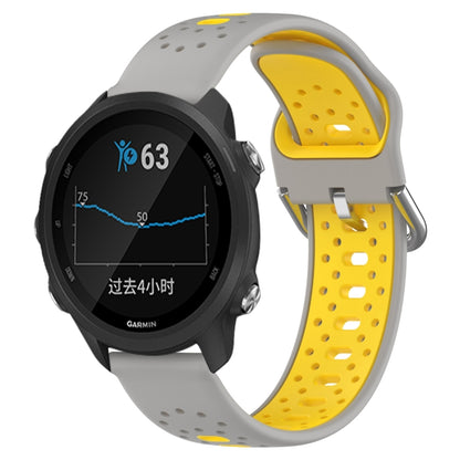 สายนาฬิกาซิลิโคนสองสีระบายอากาศ 20 มม, For Garmin Forerunner 245, For Garmin Forerunner 245 Music, For Garmin Forerunner 645
