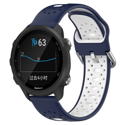 สายนาฬิกาซิลิโคนสองสีระบายอากาศ 20 มม, For Garmin Forerunner 245, For Garmin Forerunner 245 Music, For Garmin Forerunner 645