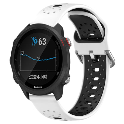 สายนาฬิกาซิลิโคนสองสีระบายอากาศ 20 มม, For Garmin Forerunner 245, For Garmin Forerunner 245 Music, For Garmin Forerunner 645