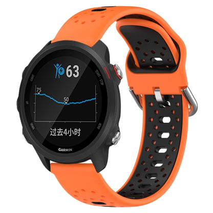 สายนาฬิกาซิลิโคนสองสีระบายอากาศ 20 มม, For Garmin Forerunner 245, For Garmin Forerunner 245 Music, For Garmin Forerunner 645