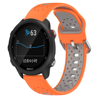 สายนาฬิกาซิลิโคนสองสีระบายอากาศ 20 มม, For Garmin Forerunner 245, For Garmin Forerunner 245 Music, For Garmin Forerunner 645