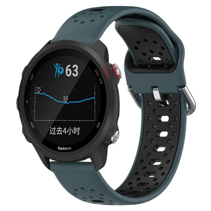 สายนาฬิกาซิลิโคนสองสีระบายอากาศ 20 มม, For Garmin Forerunner 245, For Garmin Forerunner 245 Music, For Garmin Forerunner 645