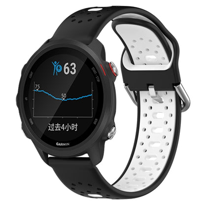 สายนาฬิกาซิลิโคนสองสีระบายอากาศ 20 มม, For Garmin Forerunner 245, For Garmin Forerunner 245 Music, For Garmin Forerunner 645