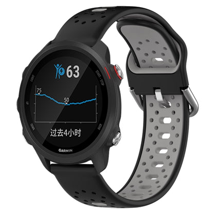 สายนาฬิกาซิลิโคนสองสีระบายอากาศ 20 มม, For Garmin Forerunner 245, For Garmin Forerunner 245 Music, For Garmin Forerunner 645