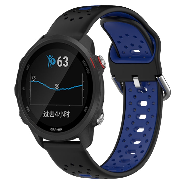 สายนาฬิกาซิลิโคนสองสีระบายอากาศ 20 มม, For Garmin Forerunner 245, For Garmin Forerunner 245 Music, For Garmin Forerunner 645