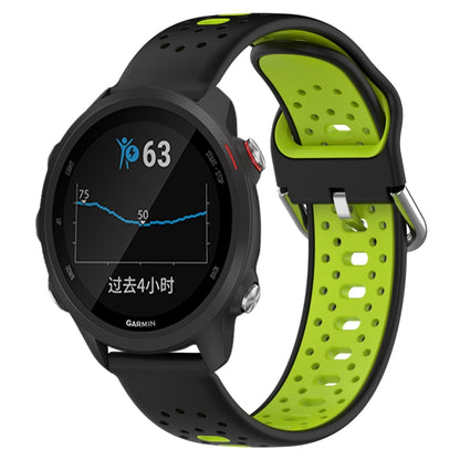สายนาฬิกาซิลิโคนสองสีระบายอากาศ 20 มม, For Garmin Forerunner 245, For Garmin Forerunner 245 Music, For Garmin Forerunner 645