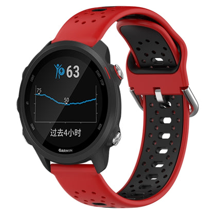 สายนาฬิกาซิลิโคนสองสีระบายอากาศ 20 มม, For Garmin Forerunner 245, For Garmin Forerunner 245 Music, For Garmin Forerunner 645