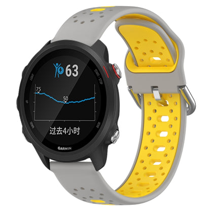 สายนาฬิกาซิลิโคนสองสีระบายอากาศ 20 มม, For Garmin Forerunner 245, For Garmin Forerunner 245 Music, For Garmin Forerunner 645