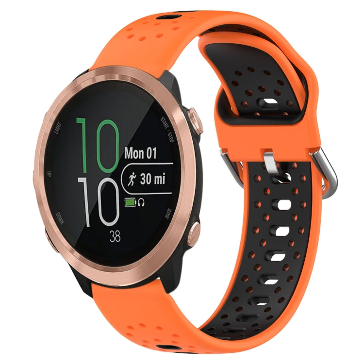 สายนาฬิกาซิลิโคนสองสีระบายอากาศ 20 มม, For Garmin Forerunner 245, For Garmin Forerunner 245 Music, For Garmin Forerunner 645