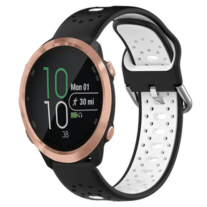 สายนาฬิกาซิลิโคนสองสีระบายอากาศ 20 มม, For Garmin Forerunner 245, For Garmin Forerunner 245 Music, For Garmin Forerunner 645