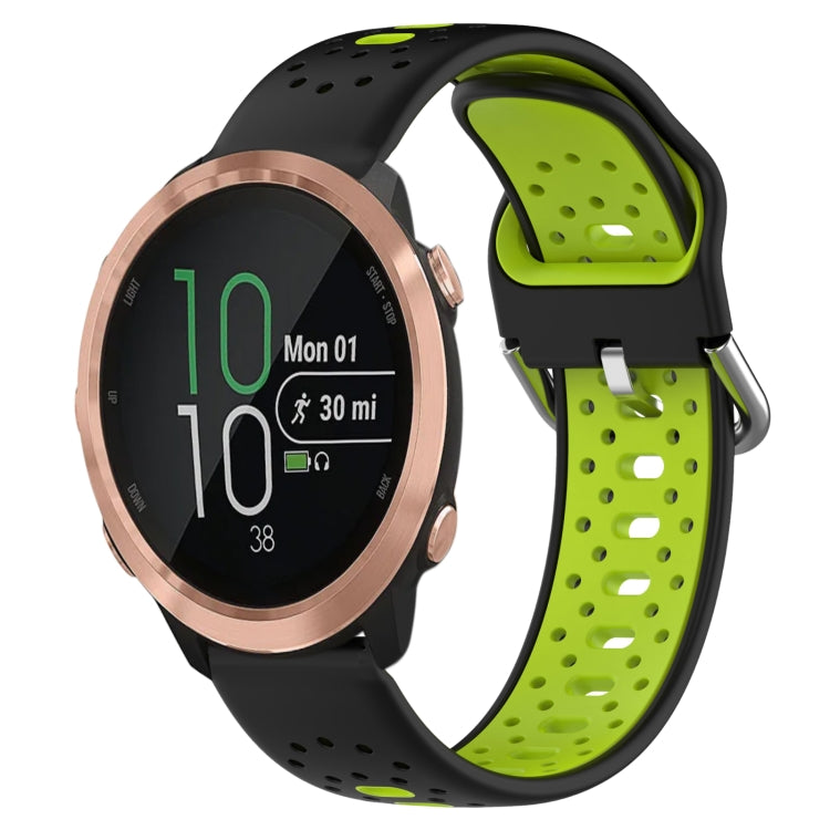 สายนาฬิกาซิลิโคนสองสีระบายอากาศ 20 มม, For Garmin Forerunner 245, For Garmin Forerunner 245 Music, For Garmin Forerunner 645