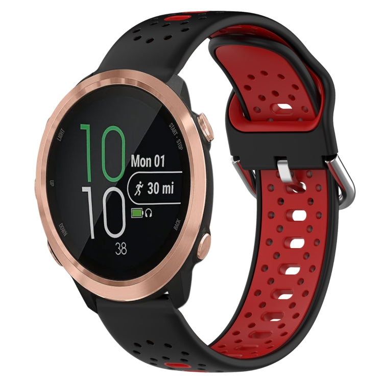 สายนาฬิกาซิลิโคนสองสีระบายอากาศ 20 มม, For Garmin Forerunner 645 Music, For Garmin Forerunner Sq2, For Garmin Forerunner Sq2 Music