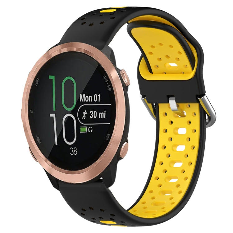 สายนาฬิกาซิลิโคนสองสีระบายอากาศ 20 มม, For Garmin Forerunner 645 Music, For Garmin Forerunner Sq2, For Garmin Forerunner Sq2 Music